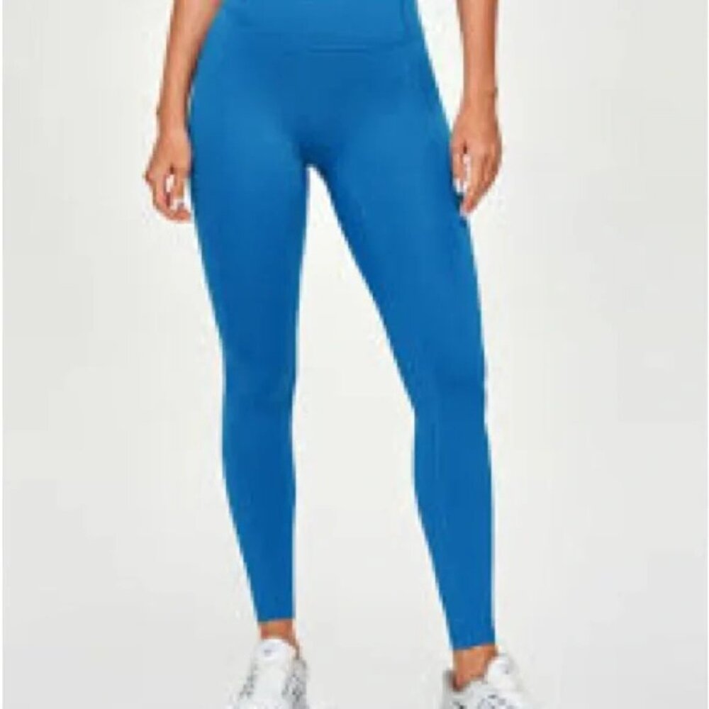 Girlfriend Collective Bright Blue High‎ Rise Leggings